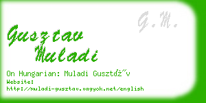 gusztav muladi business card